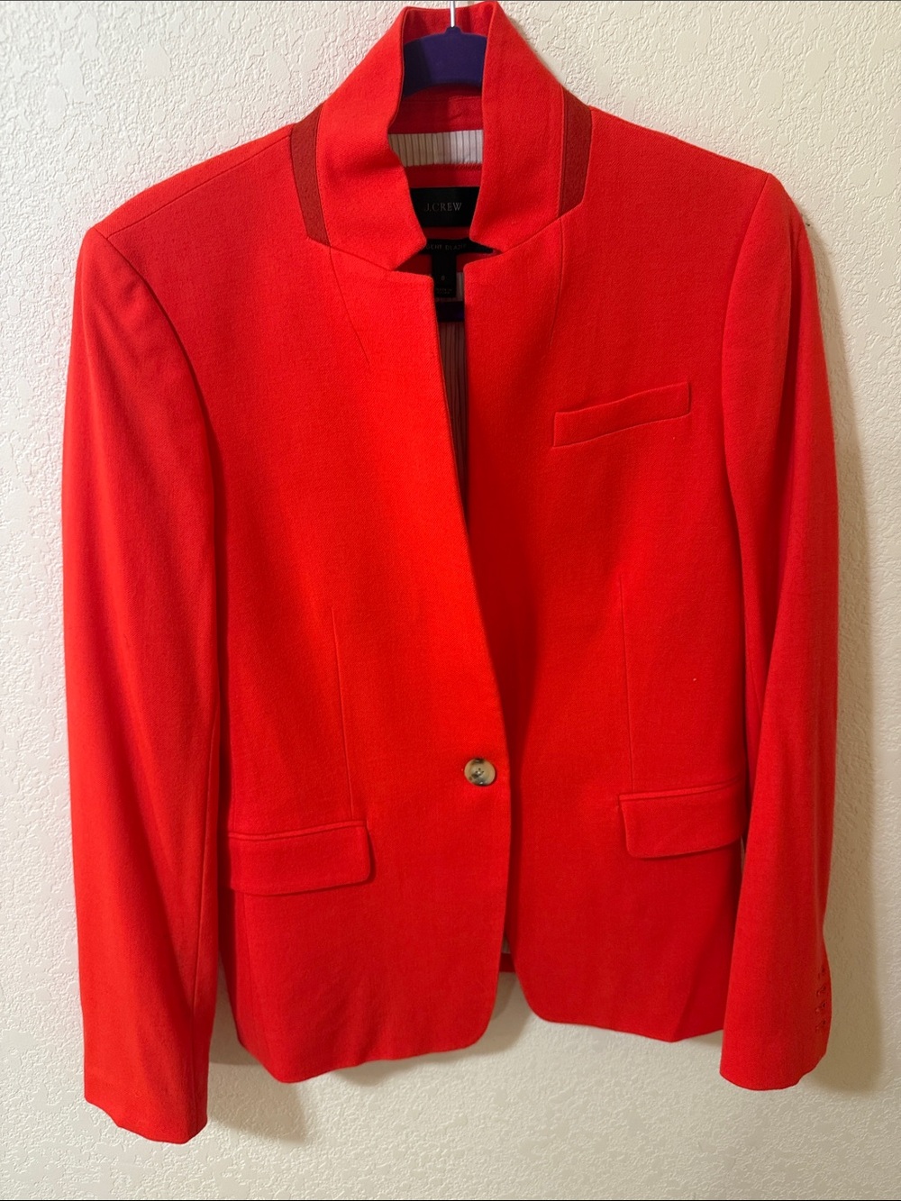 J. Crew Bright orange Single-Button Blazer